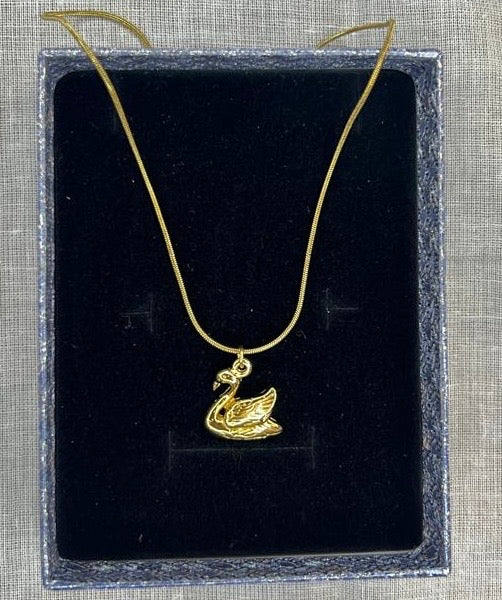 Golden Grace Swan Pendant