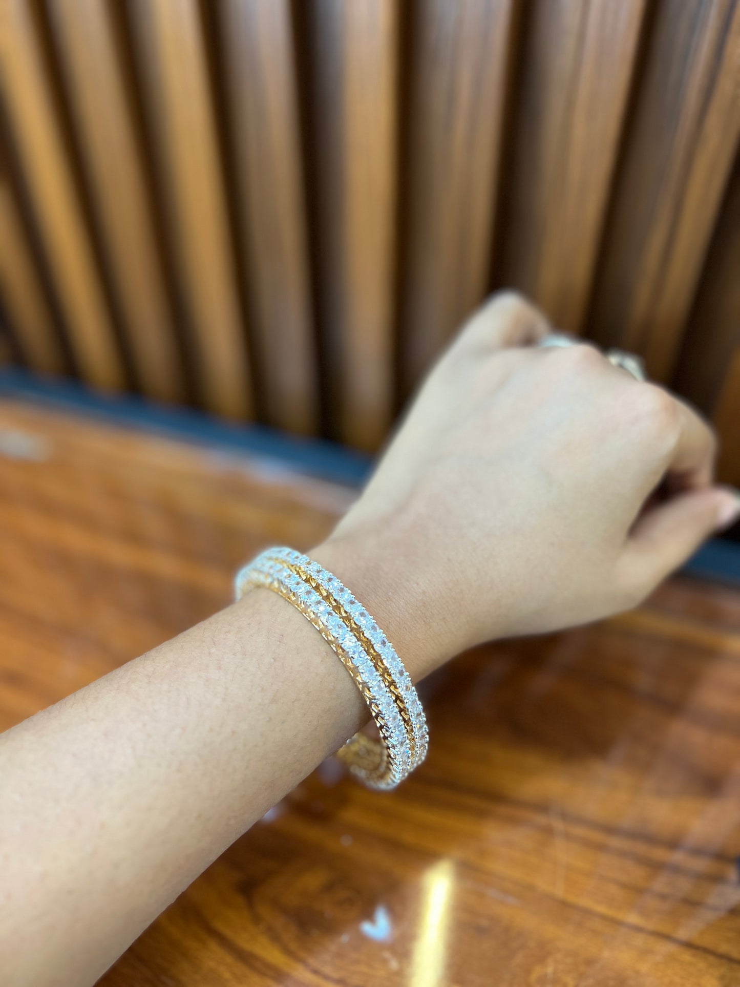 Diamond Drama Duo Bangles