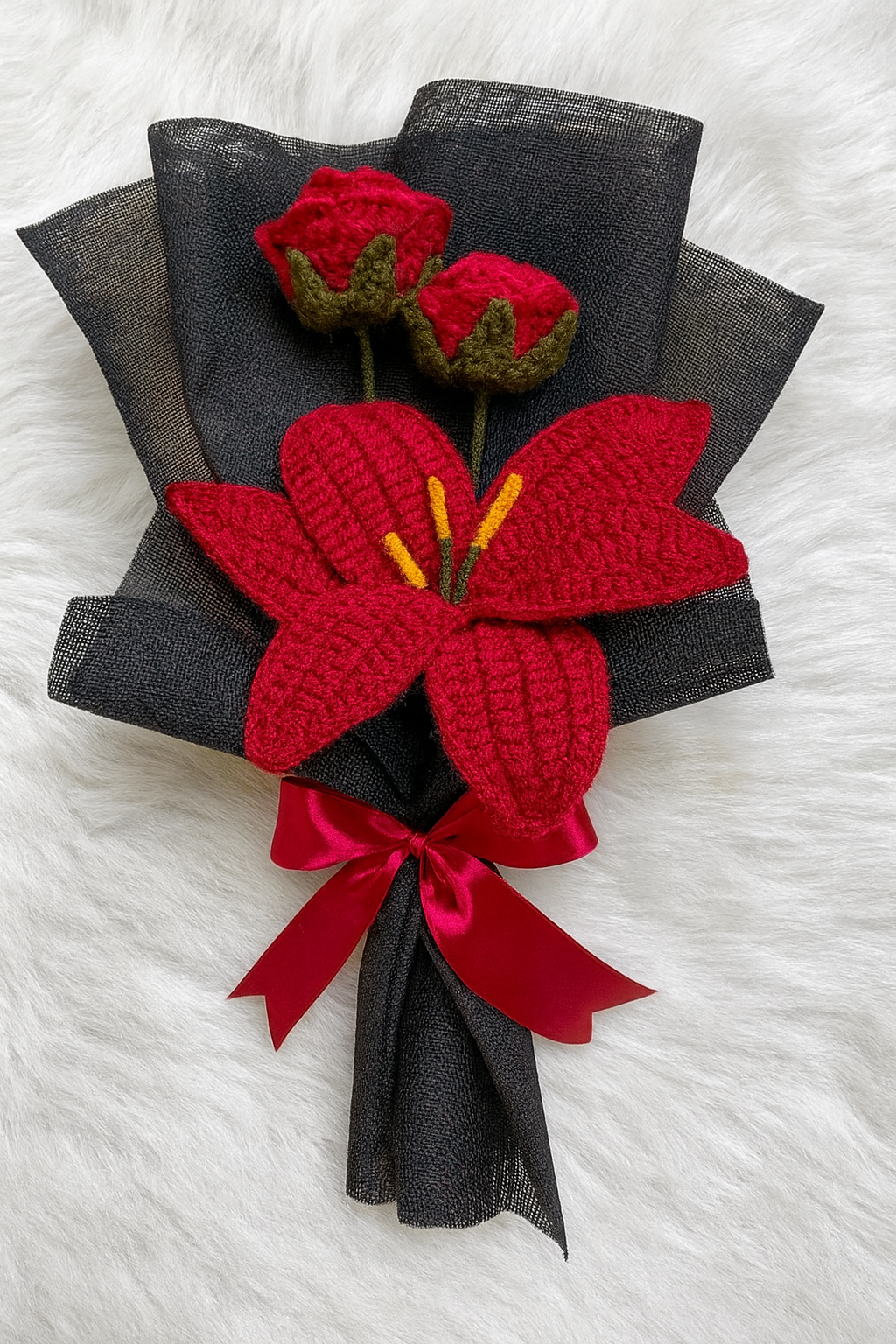 Crochet Dual Rose Bouquet
