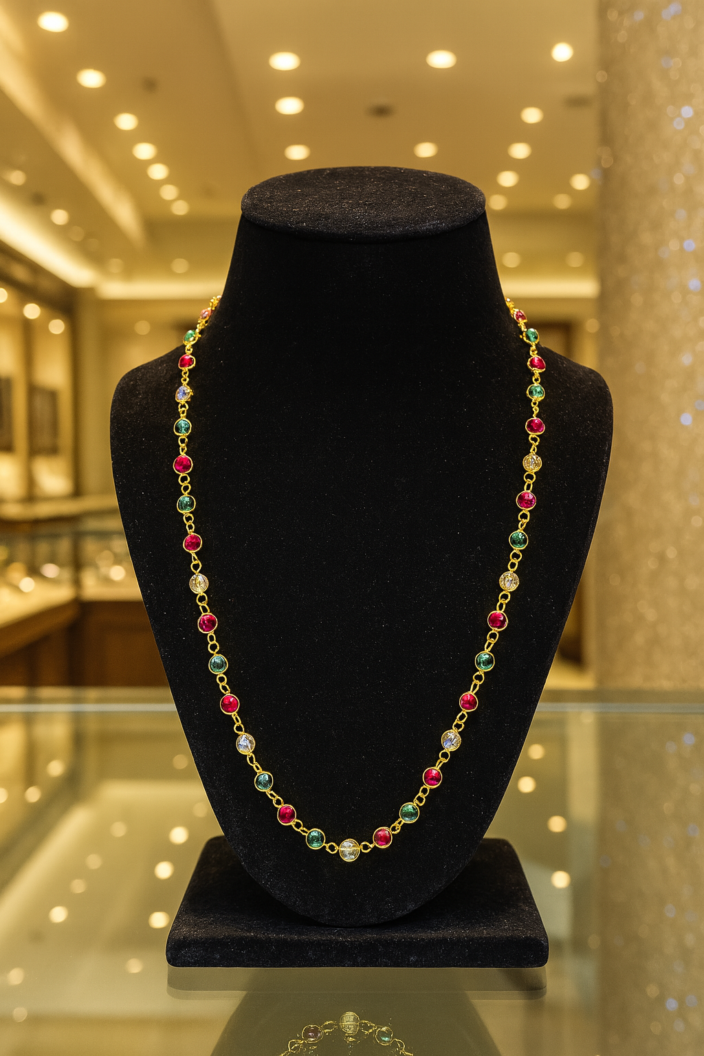 Multicolor Gemstone Chain