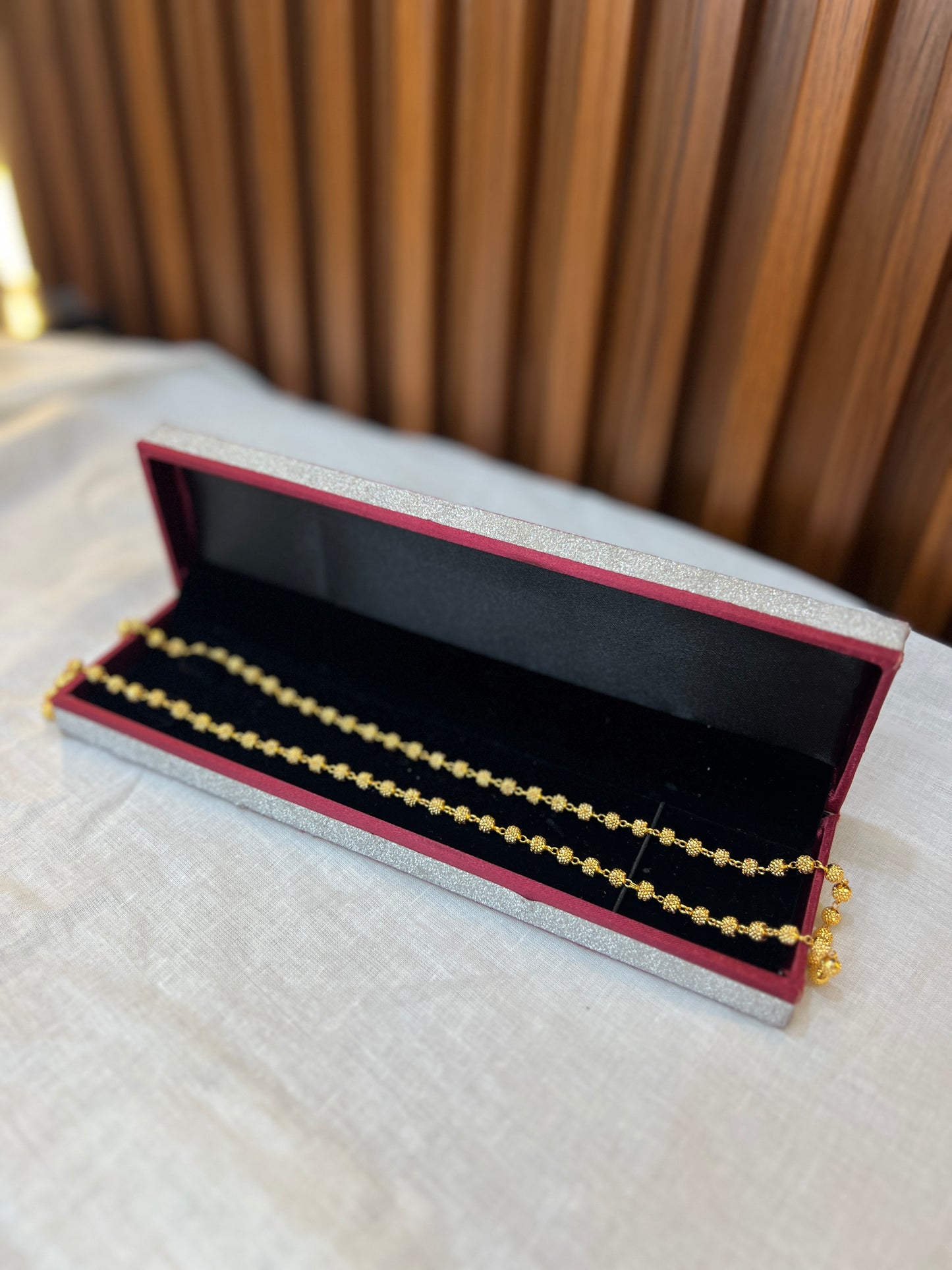 Gold-Tone Beaded Chain