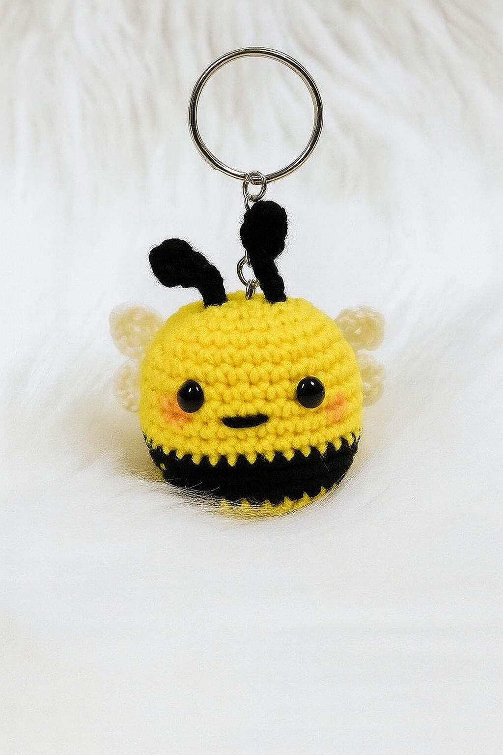 Crochet Bumble Bee Keychain
