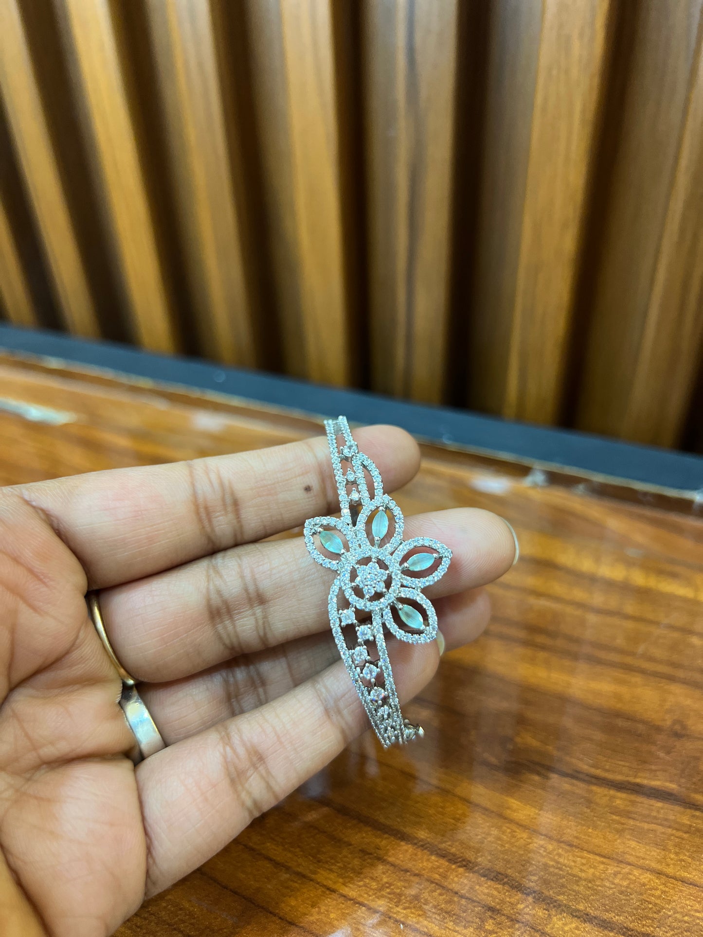 Emerald Petal Elegance Bracelet