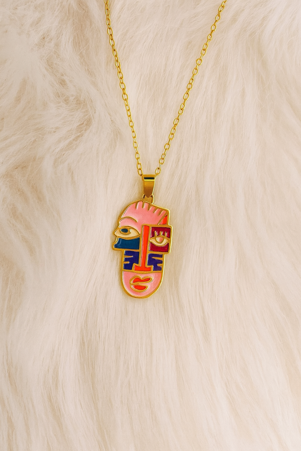 Vivid Muse Face Pendant