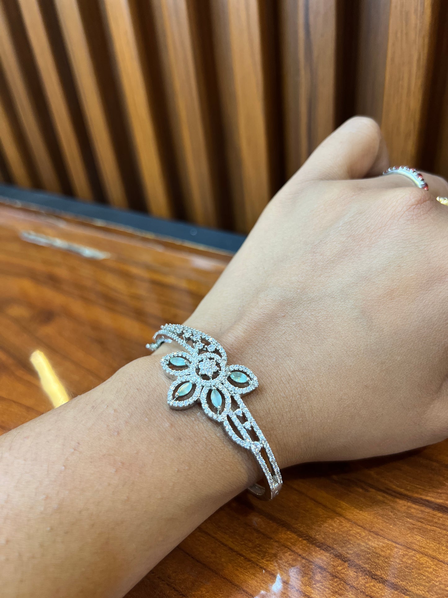 Emerald Petal Elegance Bracelet