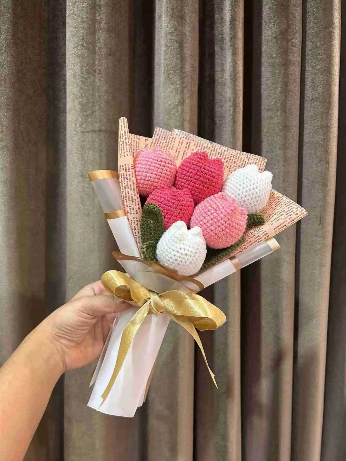 Handmade Crochet Tulip Bouquet