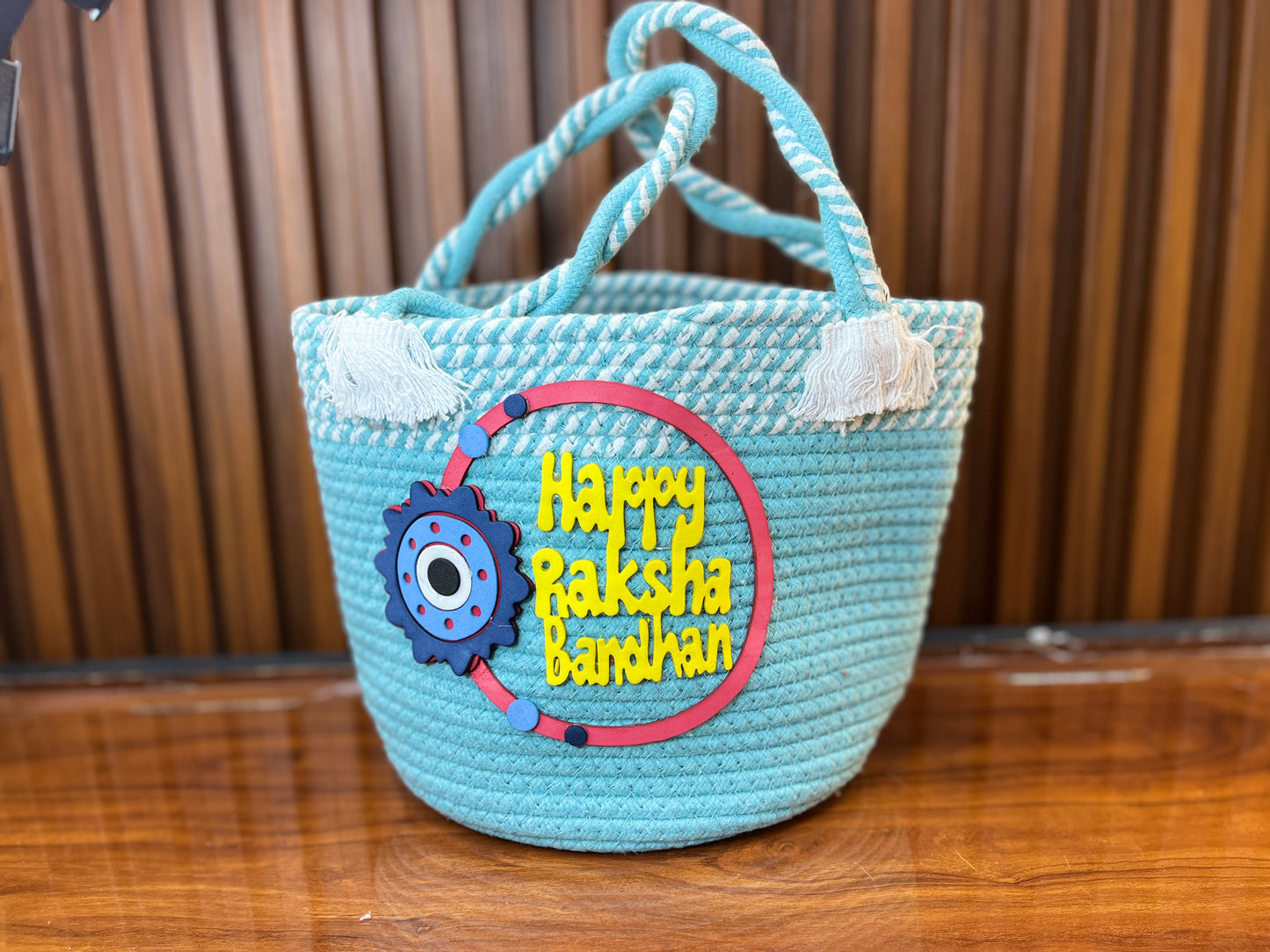 Festive Raksha Bandhan Woven Gift Basket