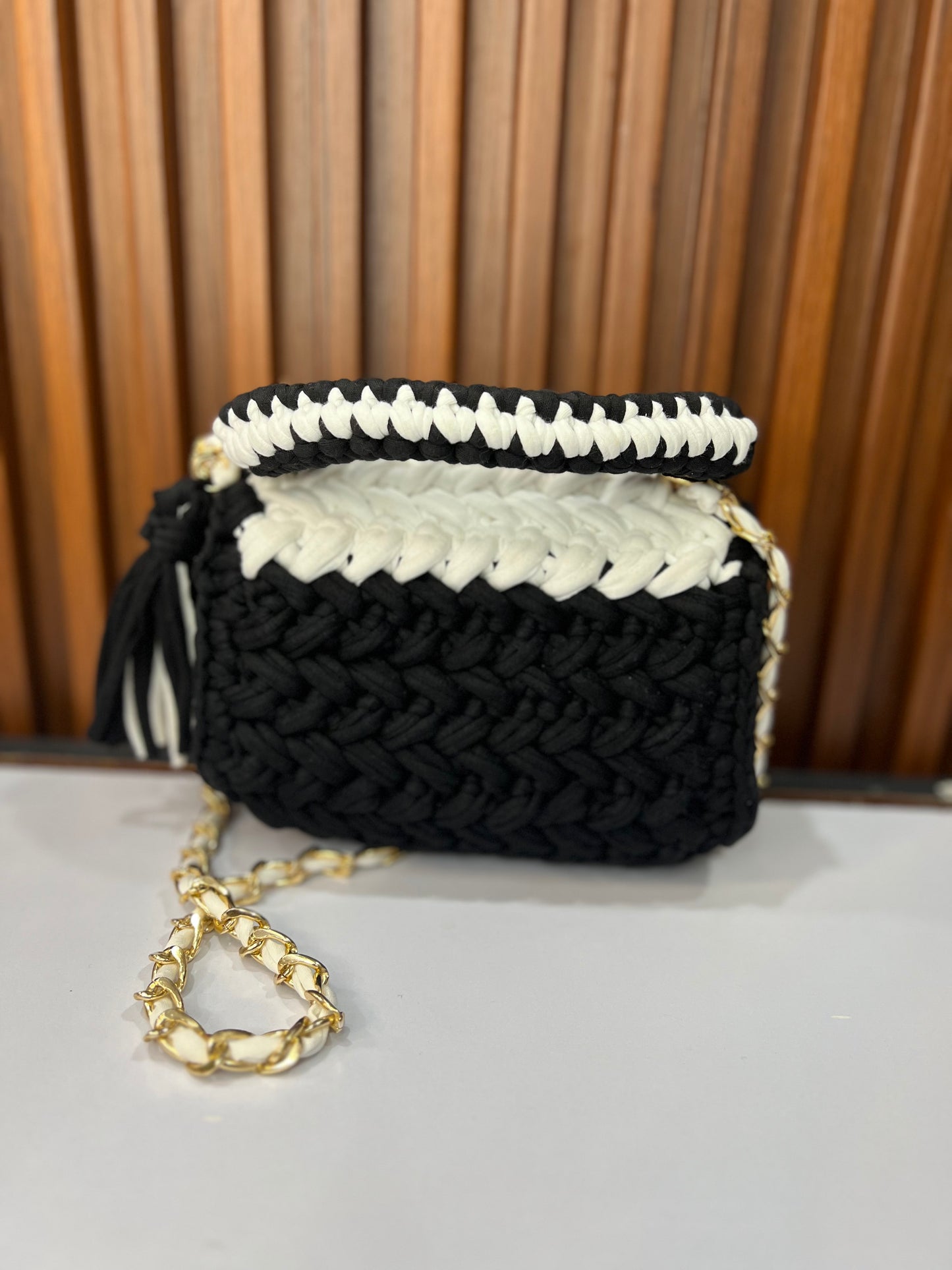 Monochrome Charm Crochet Sling