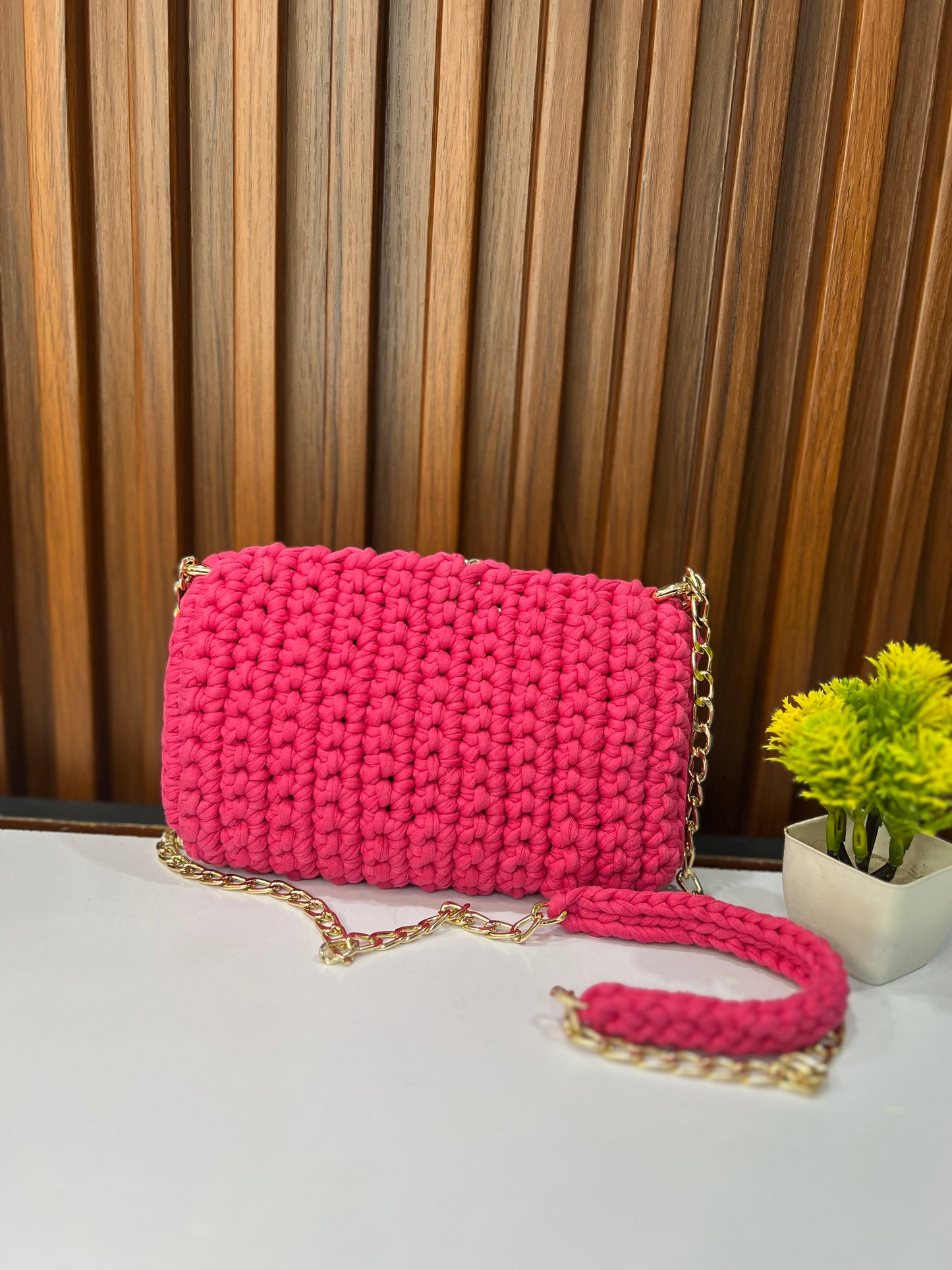 Pink Bow Bliss Crochet Sling