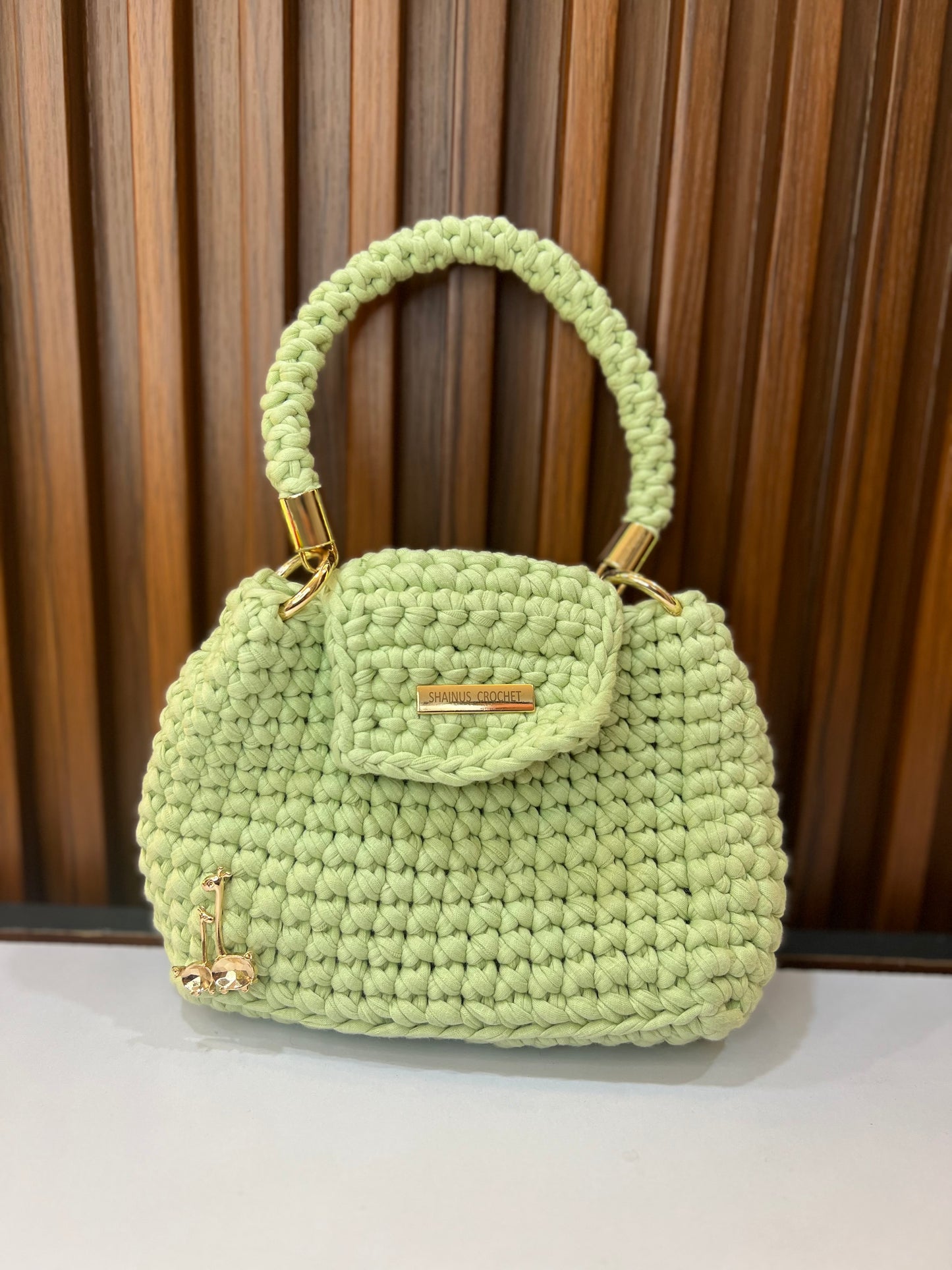 Mint Grace Crochet Bag