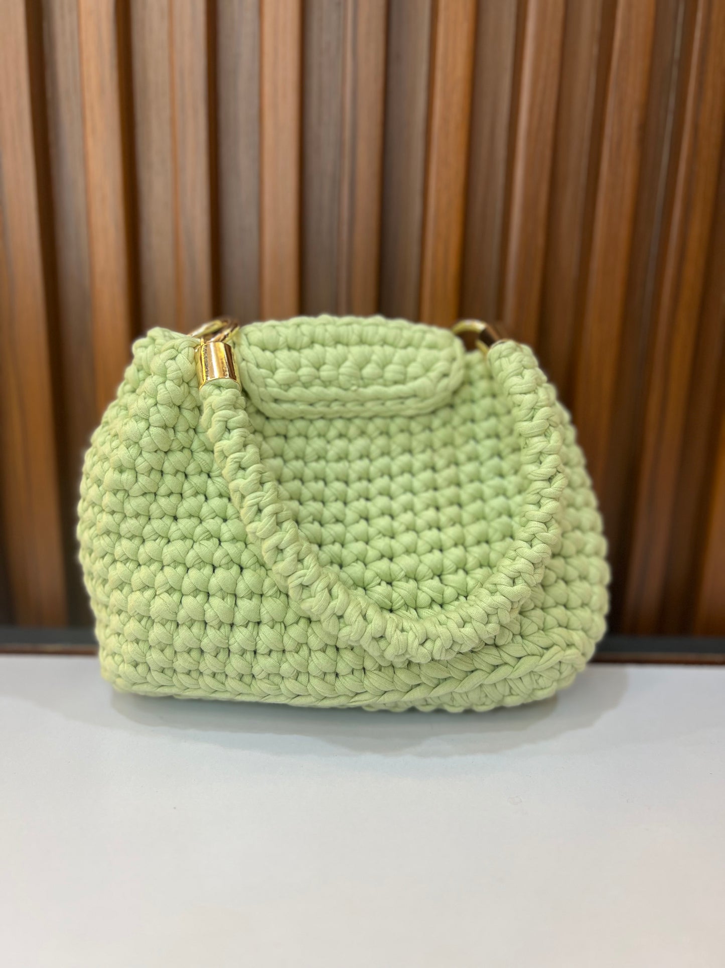 Mint Grace Crochet Bag