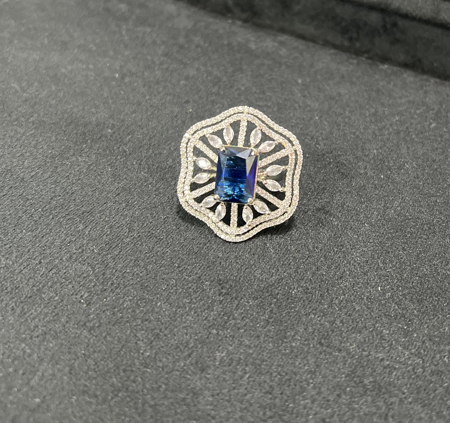Celestial Sapphire Radiance Ring