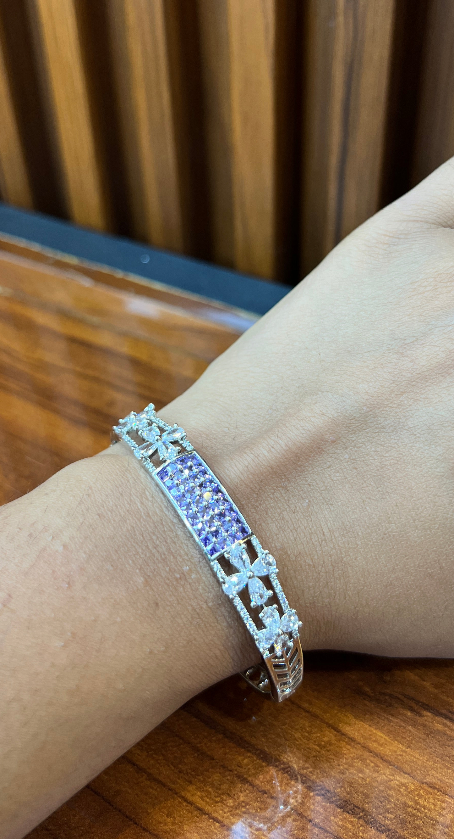 Lavender Sparkle Butterfly Bracelet