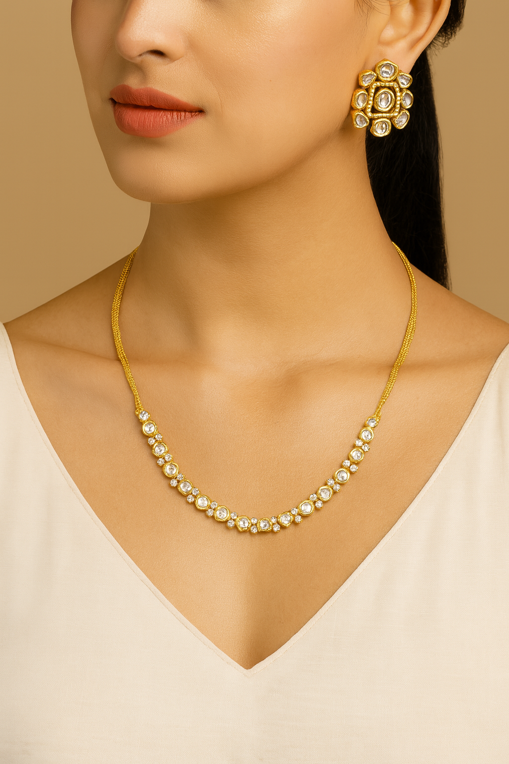 Kundan & Polki Necklace Set