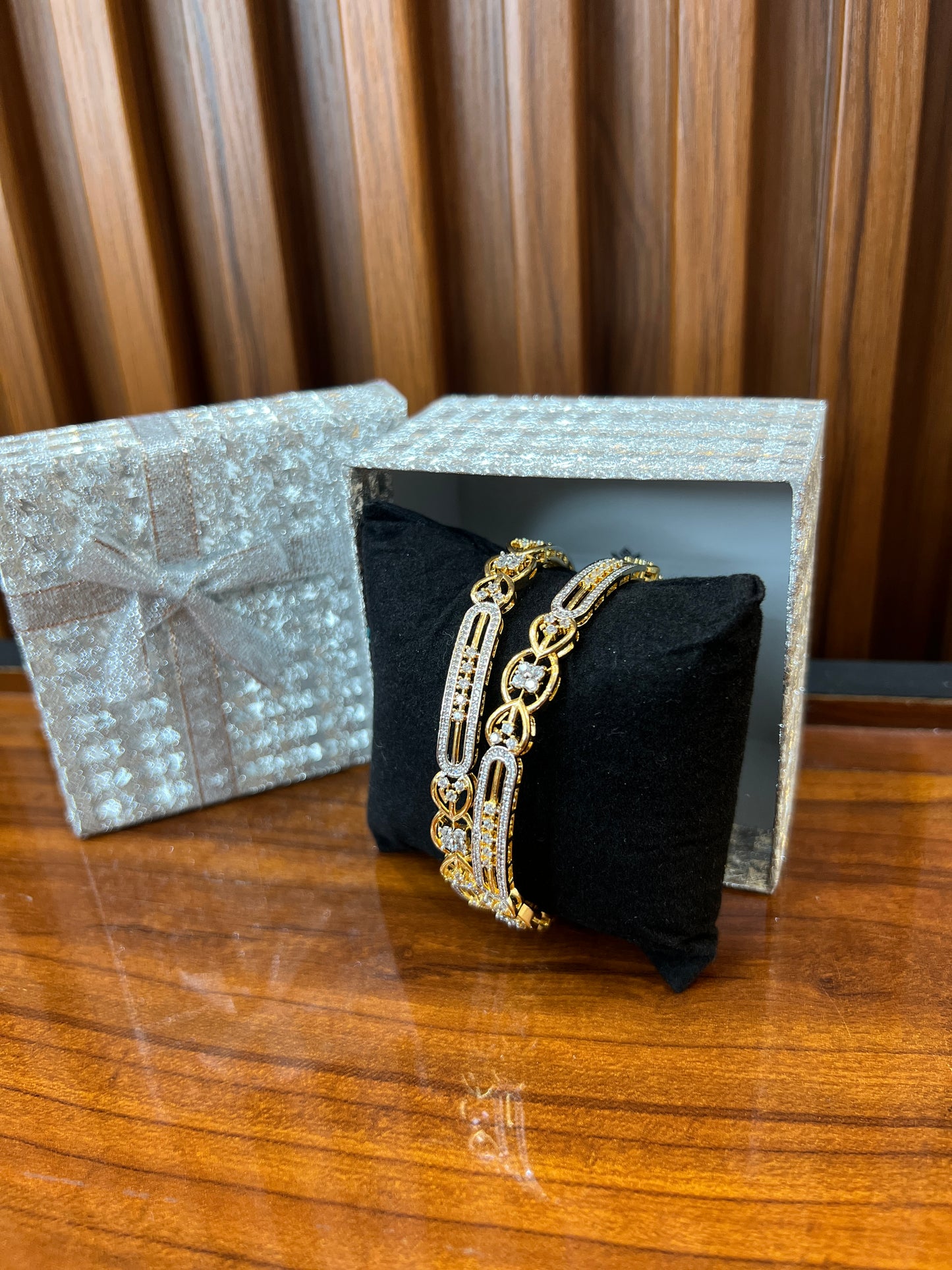 Royal Radiance Gold-Tone Bangles