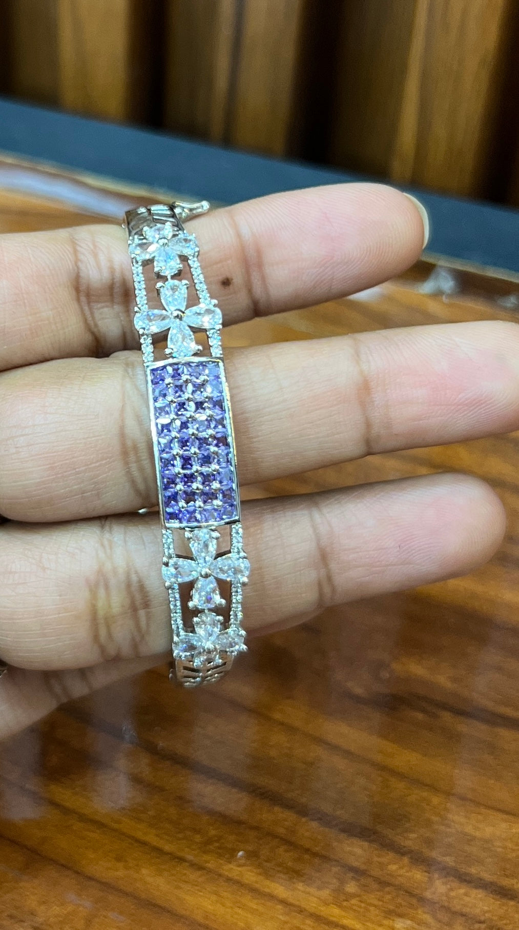 Lavender Sparkle Butterfly Bracelet