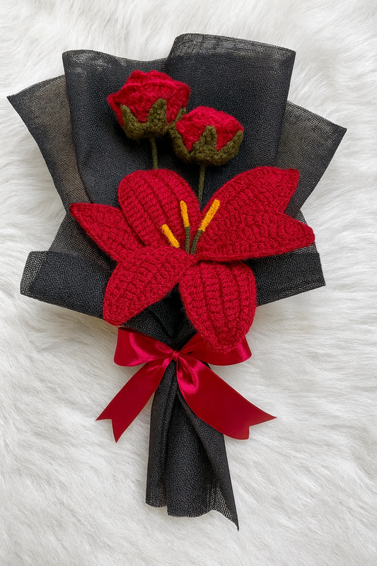 Crochet Dual Rose Bouquet