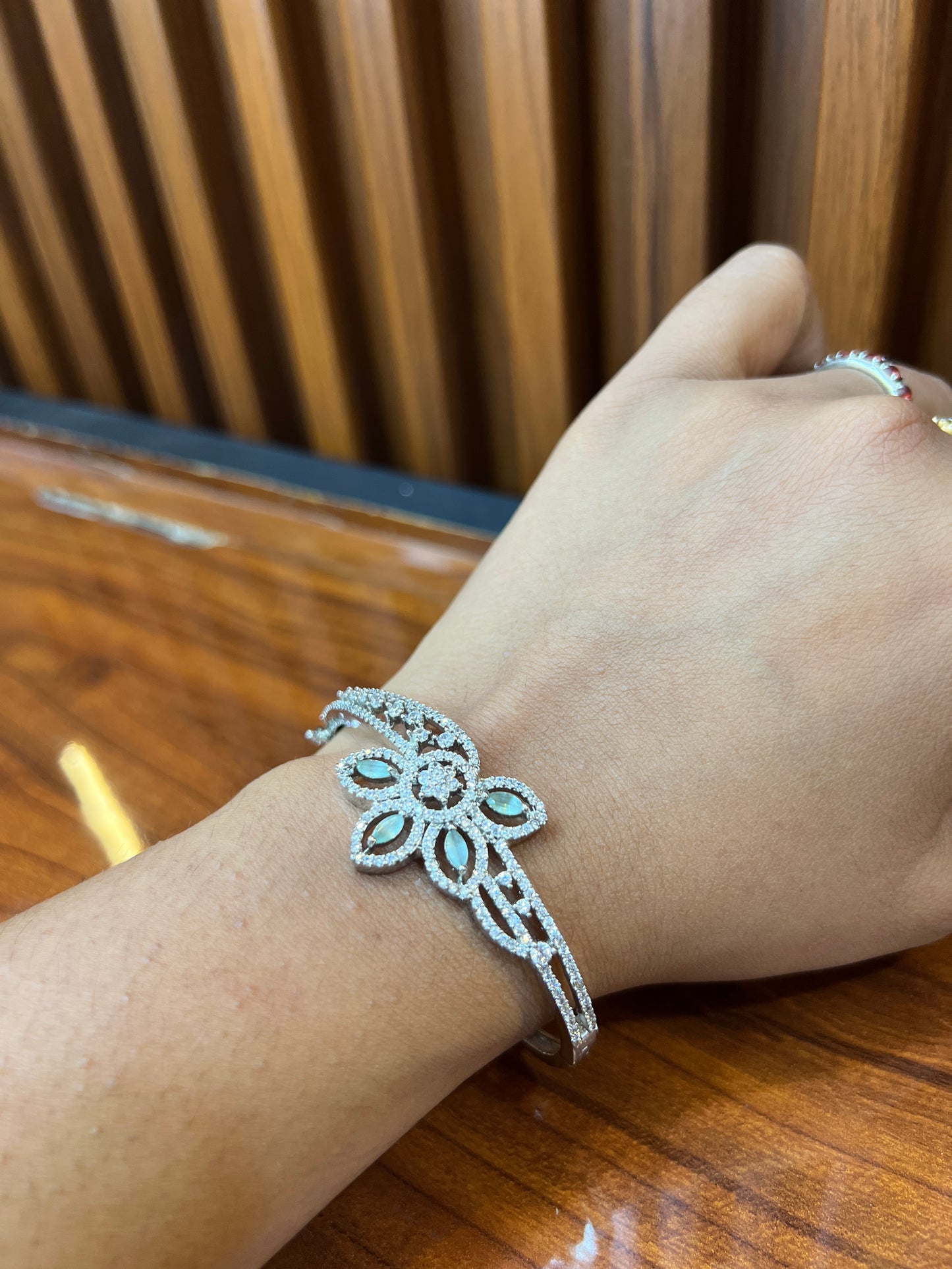 Emerald Petal Elegance Bracelet