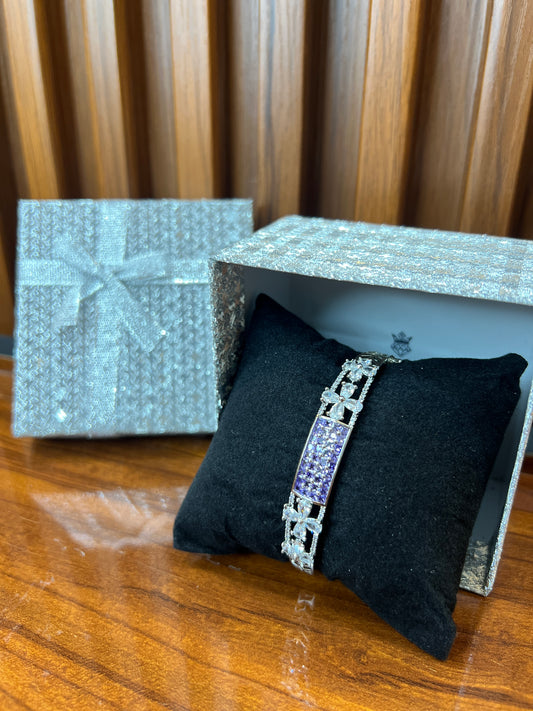 Lavender Sparkle Butterfly Bracelet