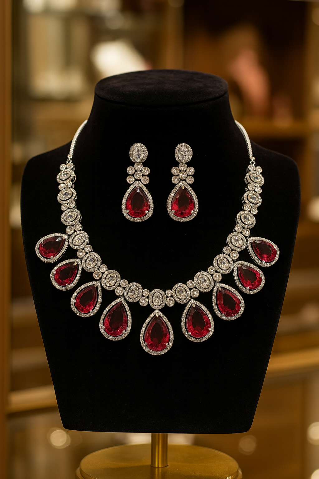 Ruby Royale Necklace Set