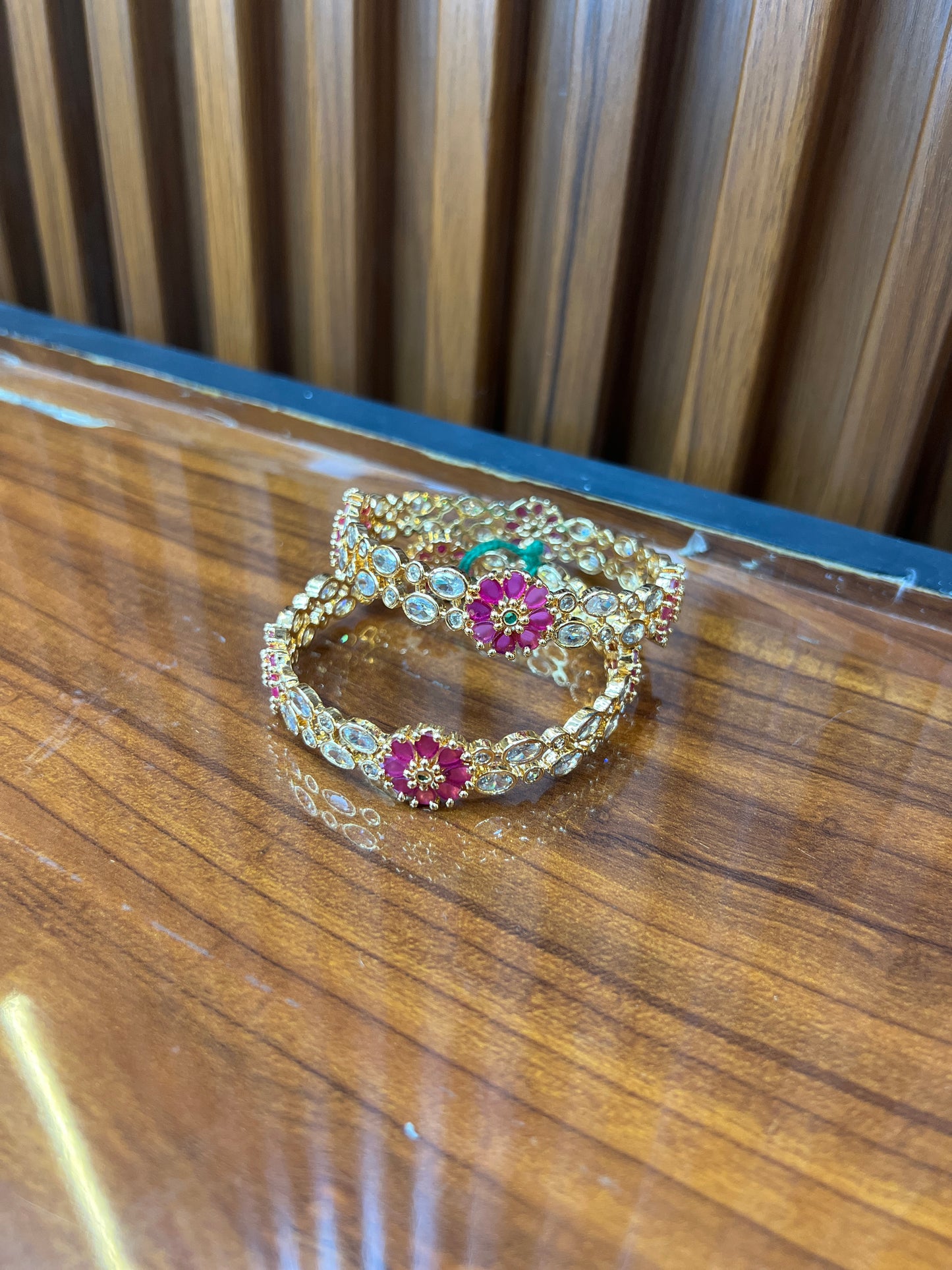 Ruby Bloom Kundan Bangles