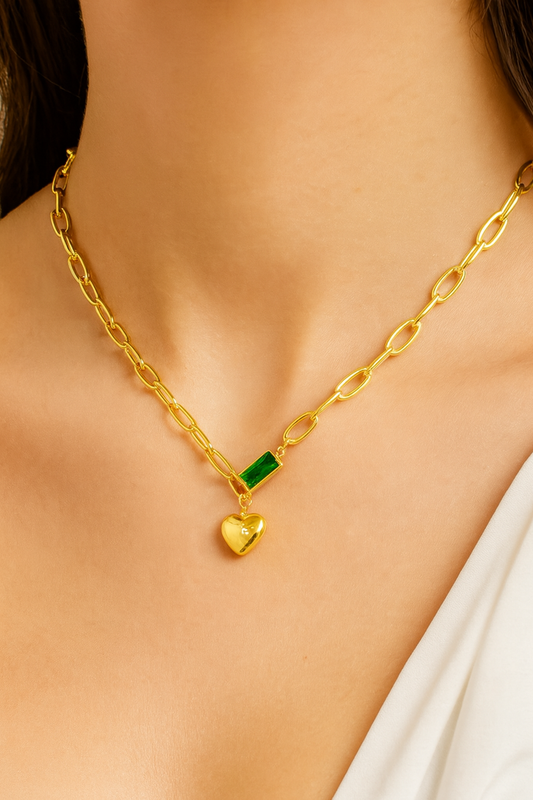 Emerald Heart Pendant