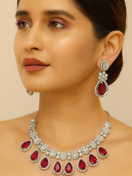 Ruby Royale Necklace Set
