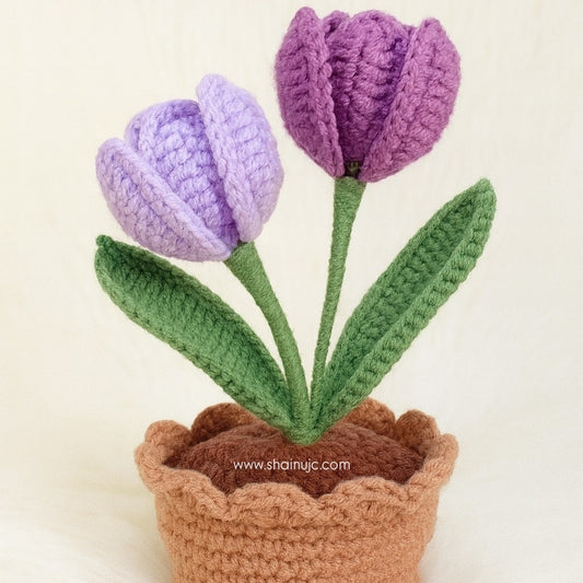 Twin Tulip Leaf Pot