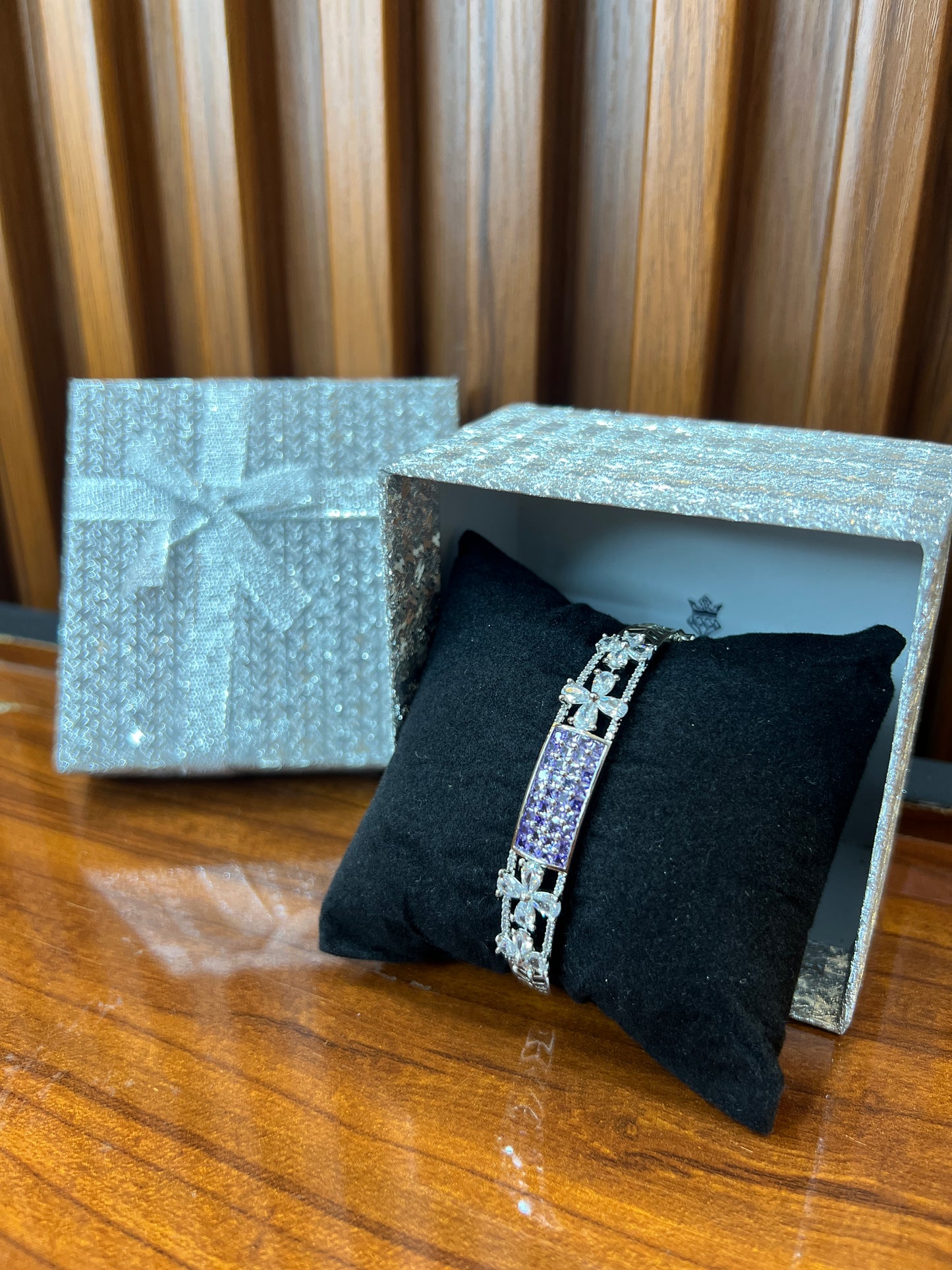 Lavender Sparkle Butterfly Bracelet