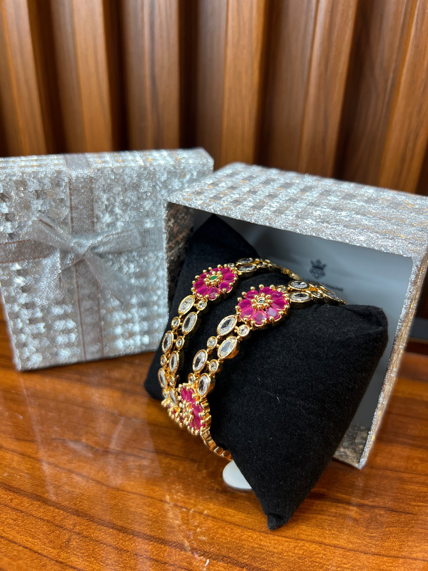 Ruby Bloom Kundan Bangles
