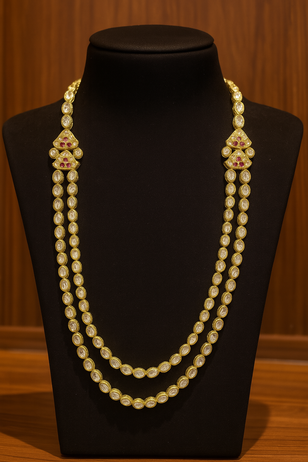 Double Trouble Dazzler Kundan Necklace Set