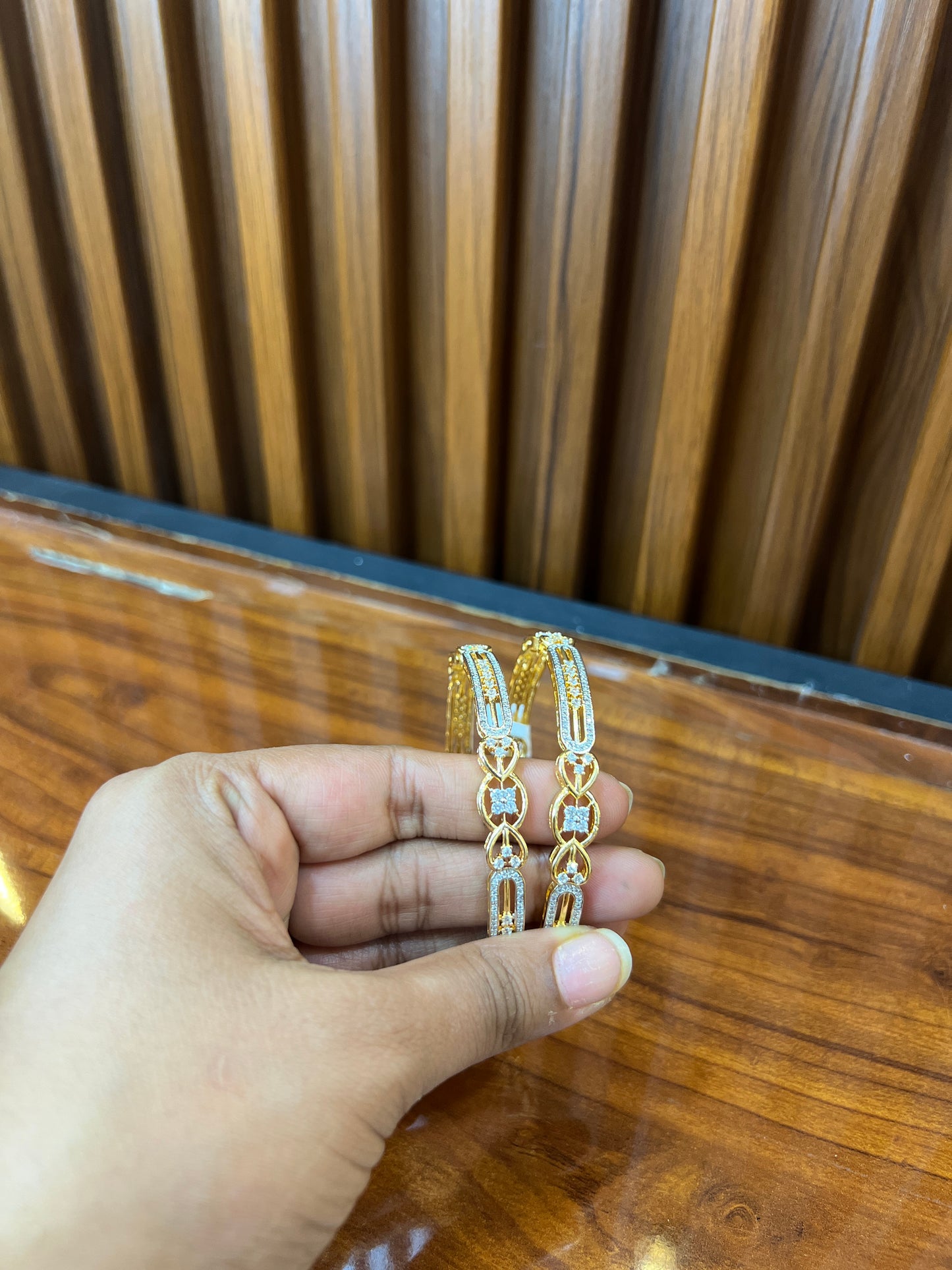 Royal Radiance Gold-Tone Bangles