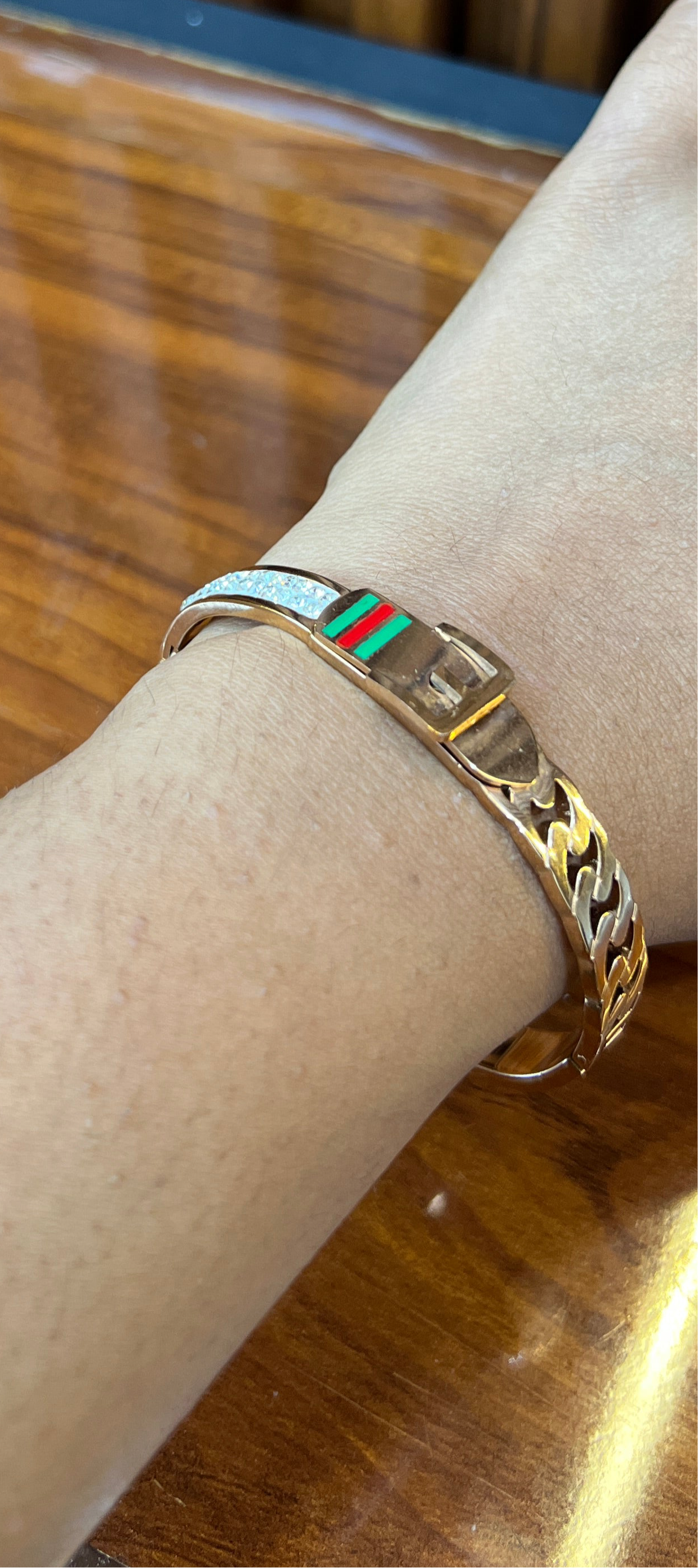 Elite Gold-Plated Belt Buckle Bracelet