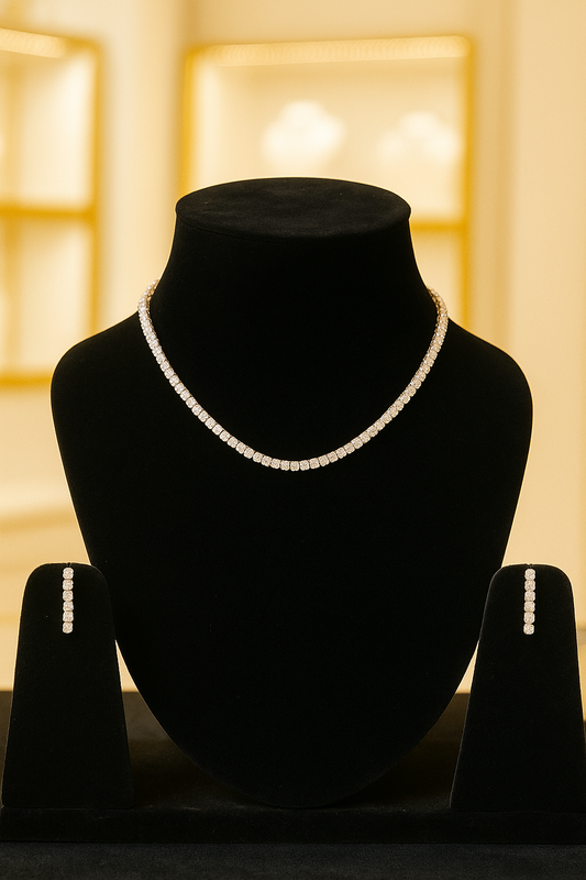 Luxe Glow Necklace Stud Set