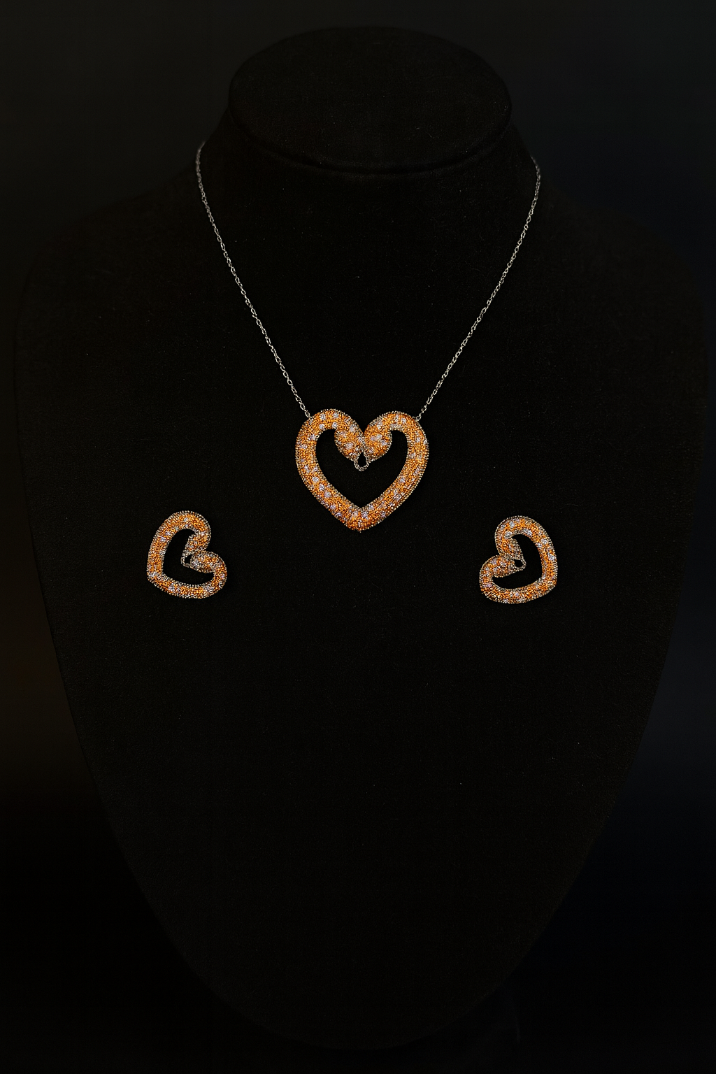 Heart Sparkle Pendant Set