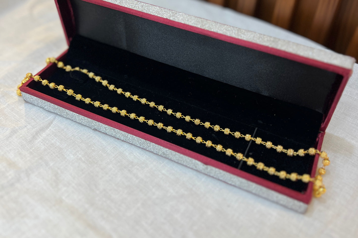 Gold-Tone Beaded Chain