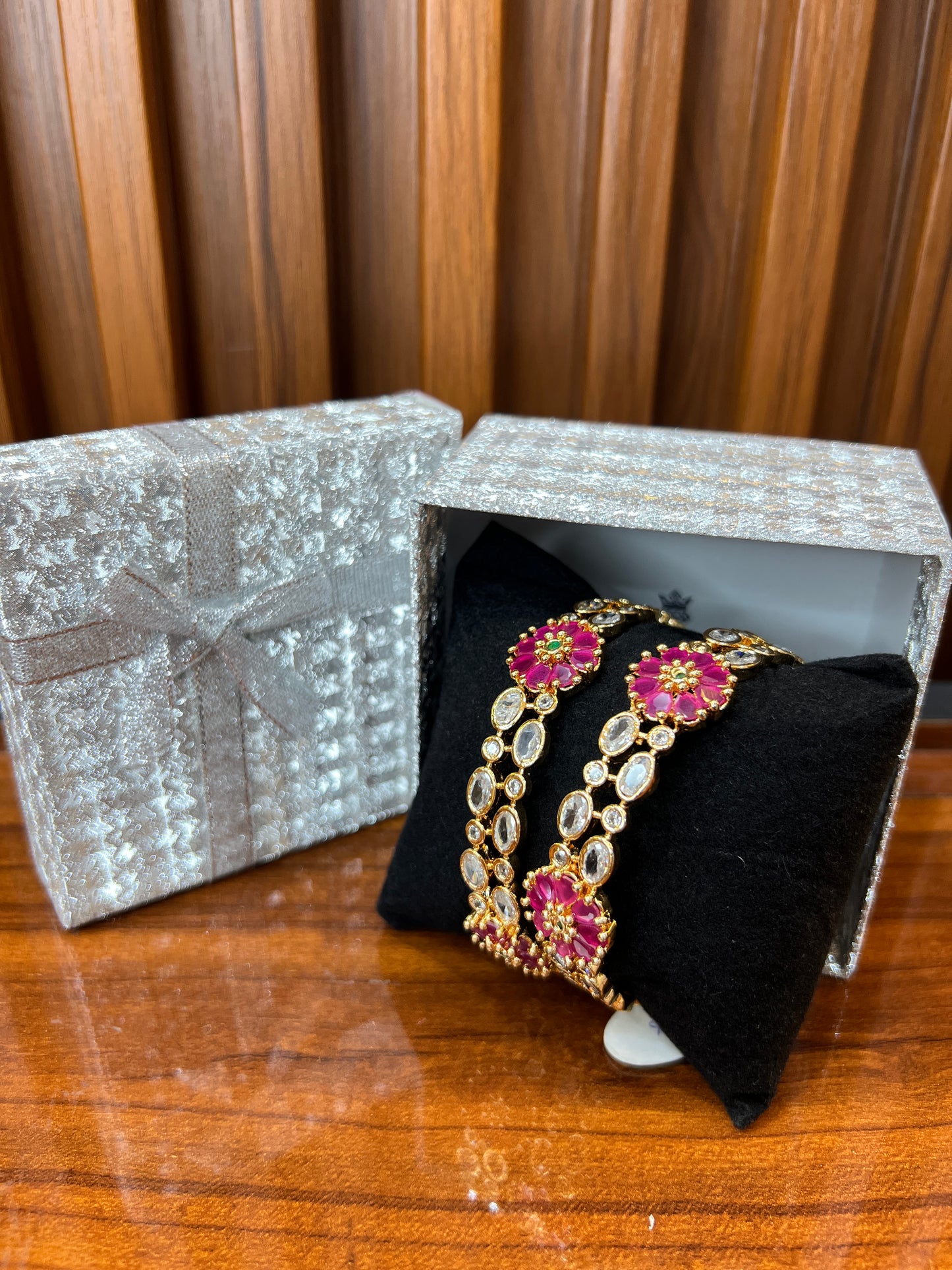 Ruby Bloom Kundan Bangles