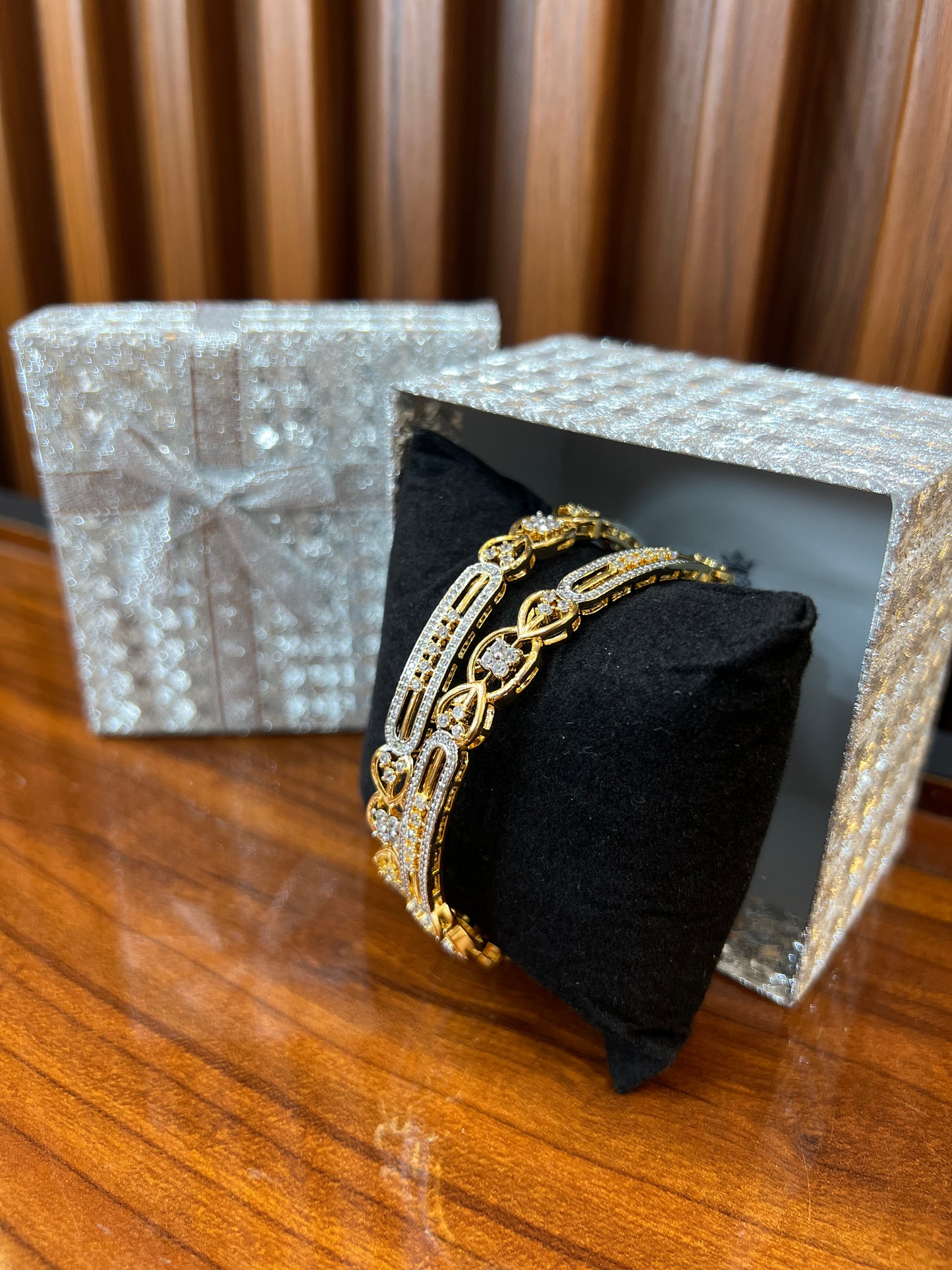 Royal Radiance Gold-Tone Bangles