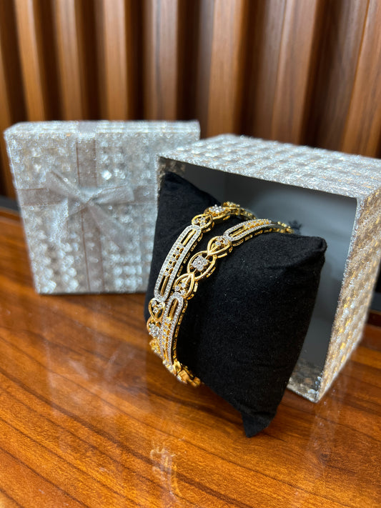 Royal Radiance Gold-Tone Bangles