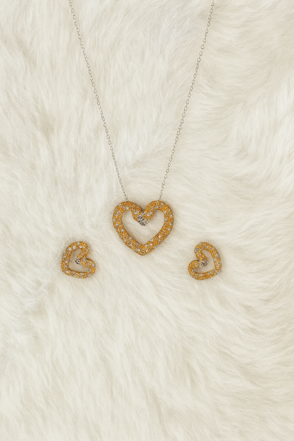 Heart Sparkle Pendant Set