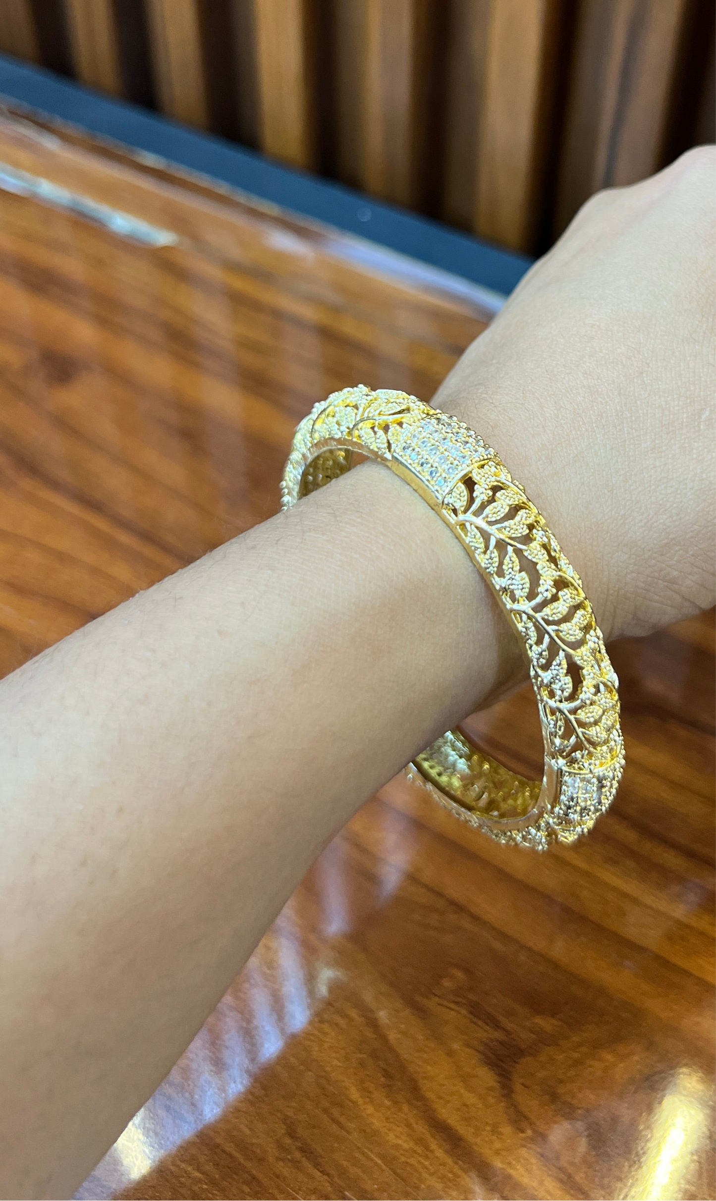 Regal Leafy Glow Bangles