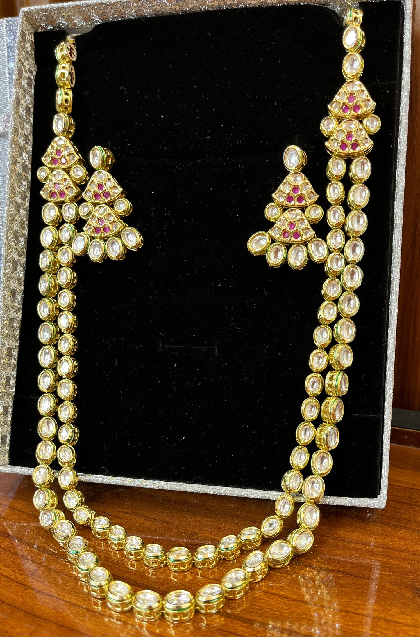 Double Trouble Dazzler Kundan Necklace Set