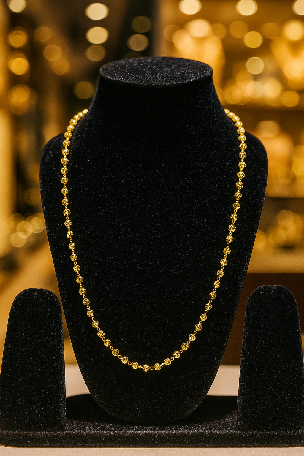 Gold-Tone Beaded Chain