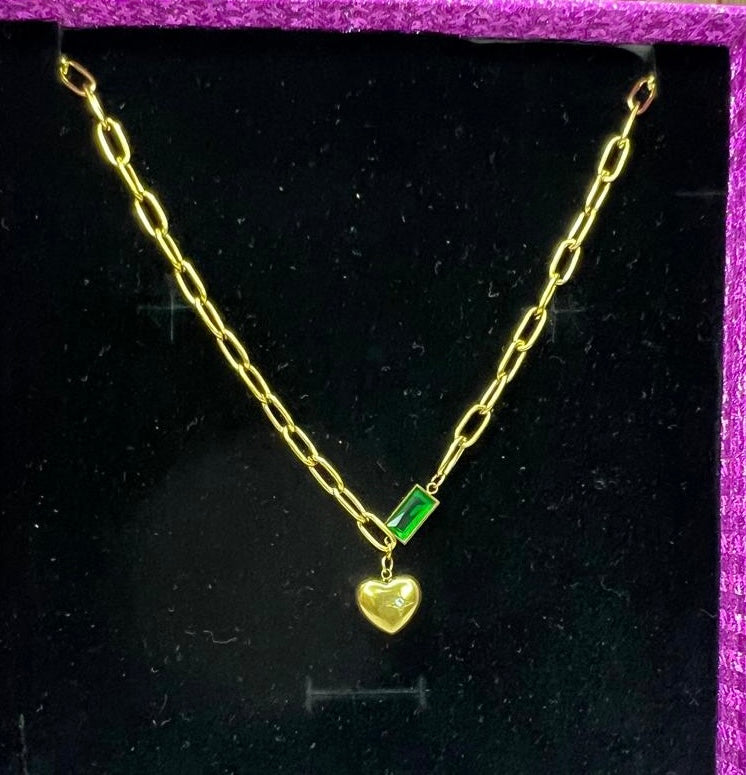 Emerald Heart Pendant