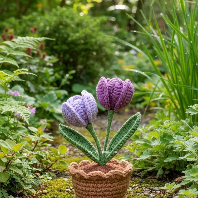 Twin Tulip Leaf Pot
