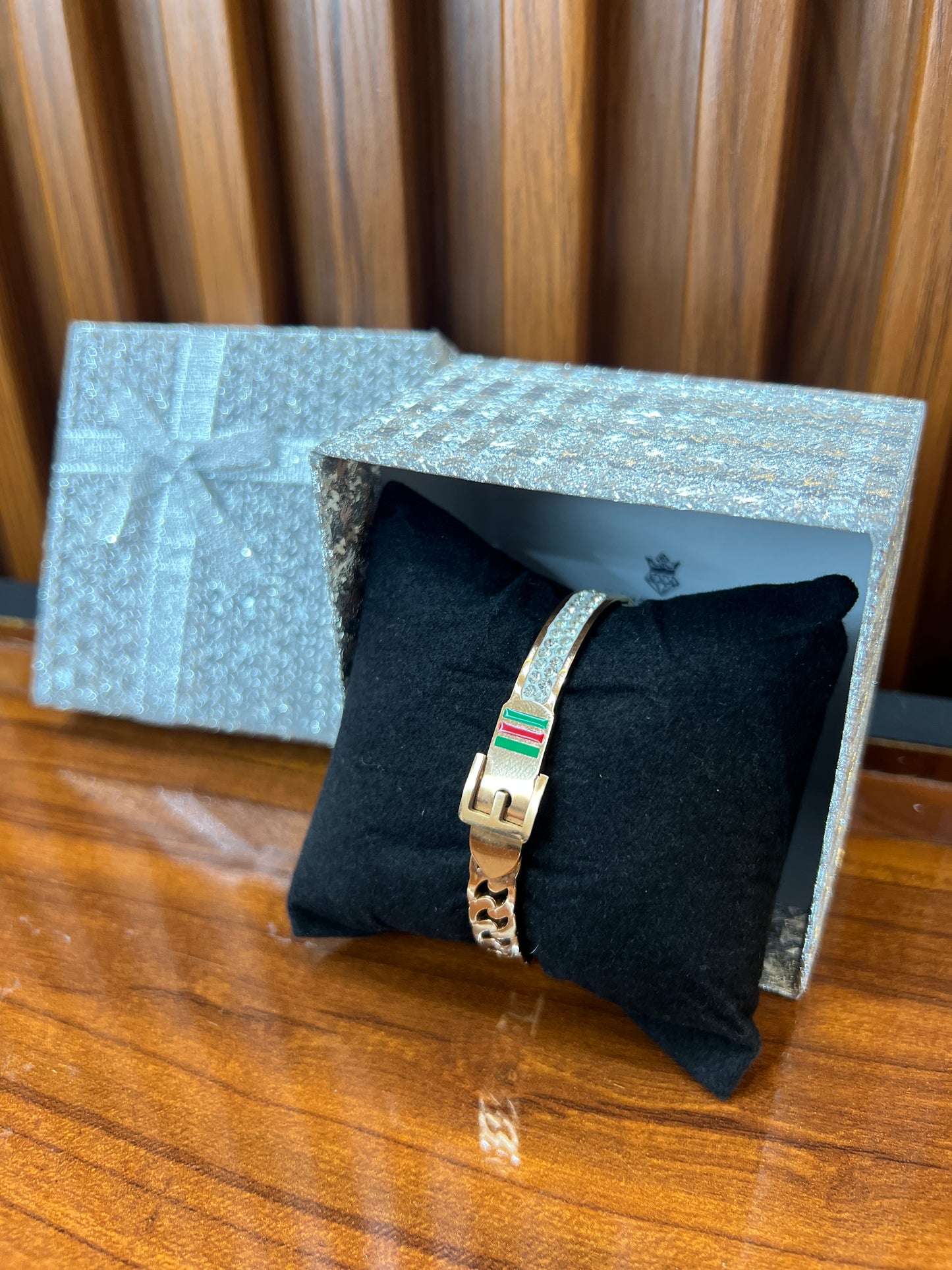 Elite Gold-Plated Belt Buckle Bracelet
