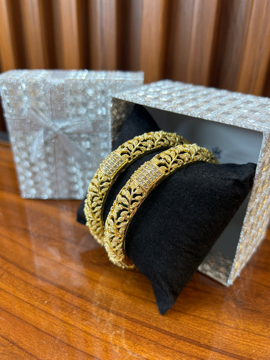 Regal Leafy Glow Bangles