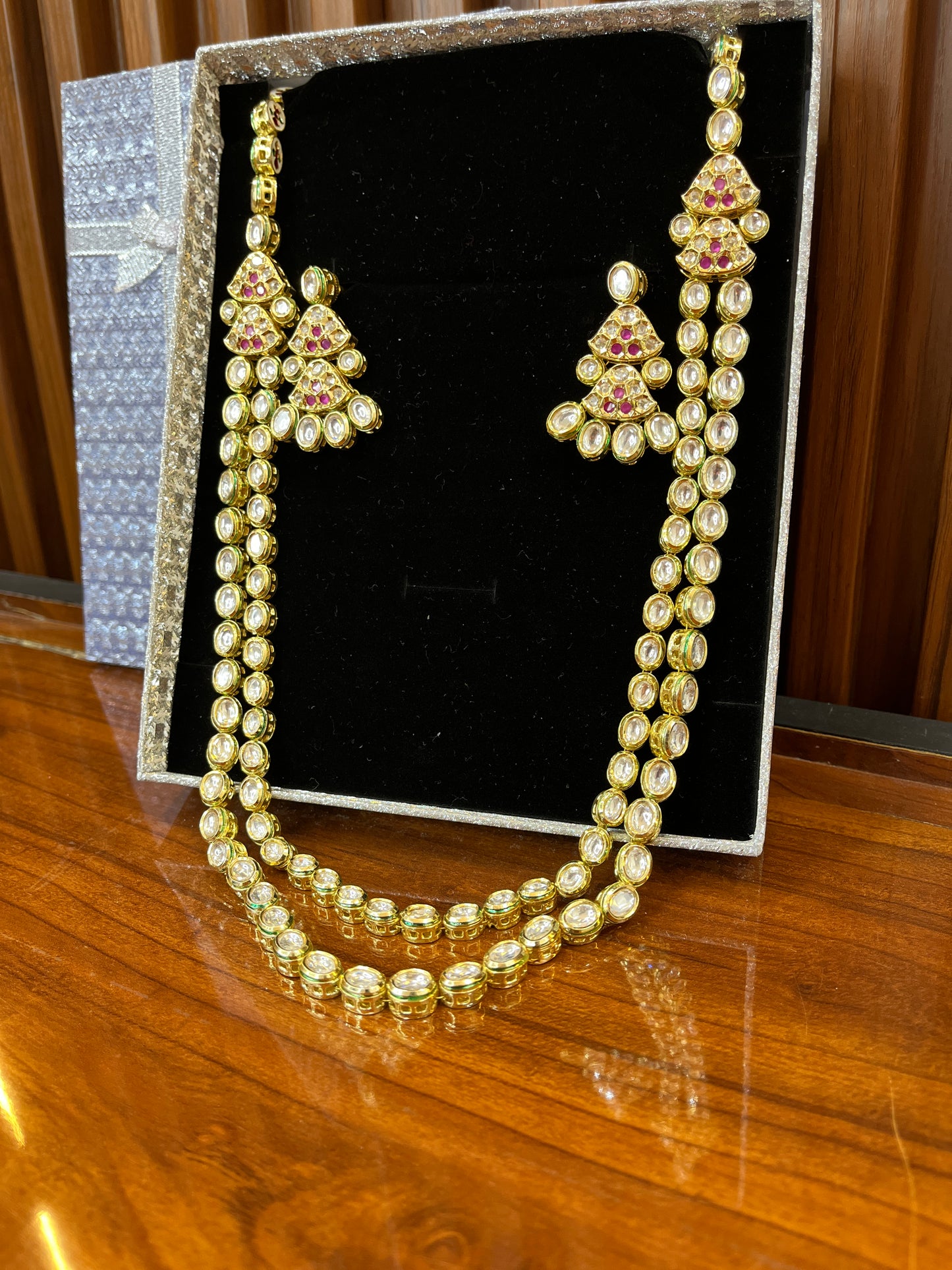 Double Trouble Dazzler Kundan Necklace Set