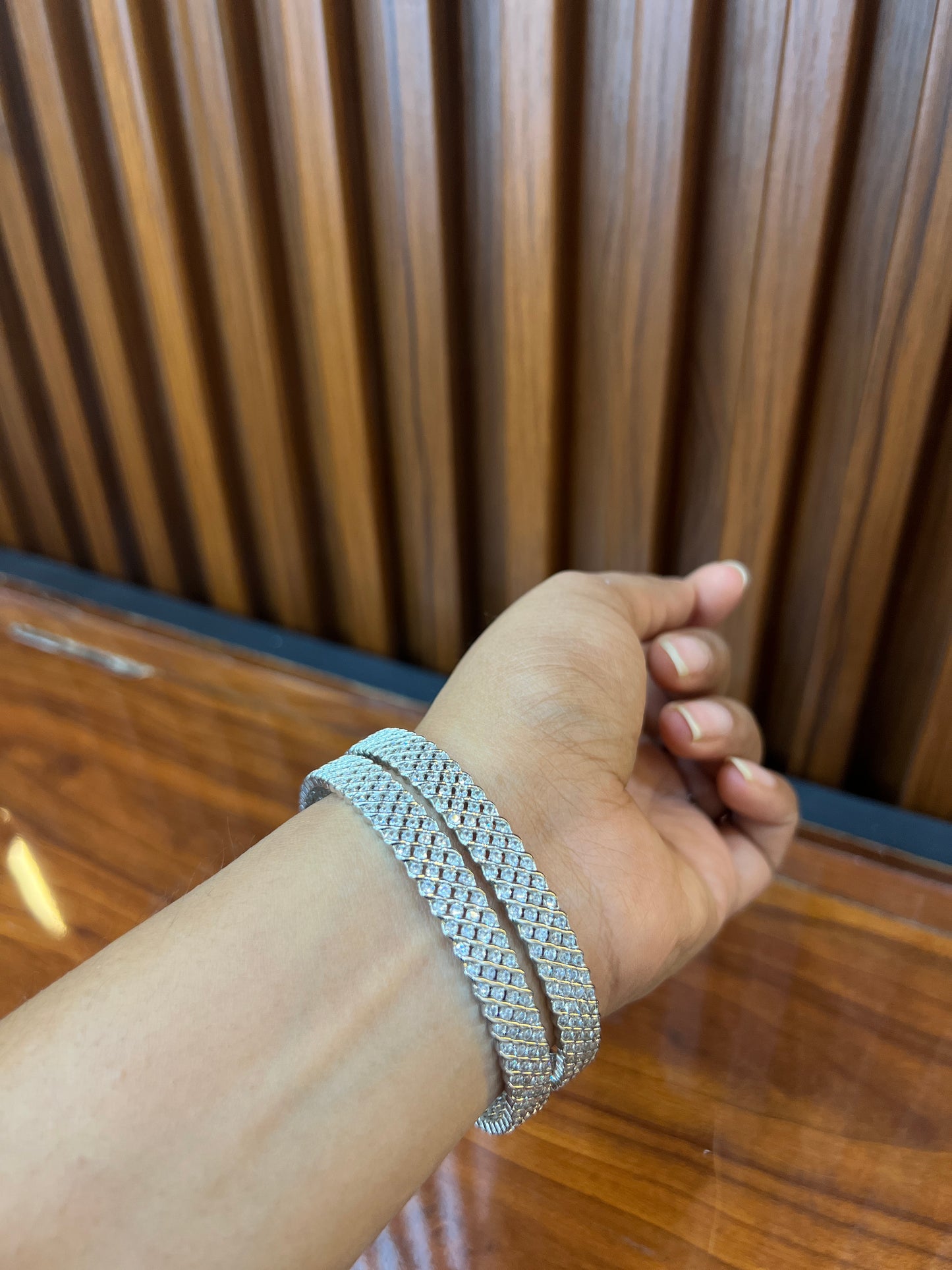 Diamond Drape Bangles