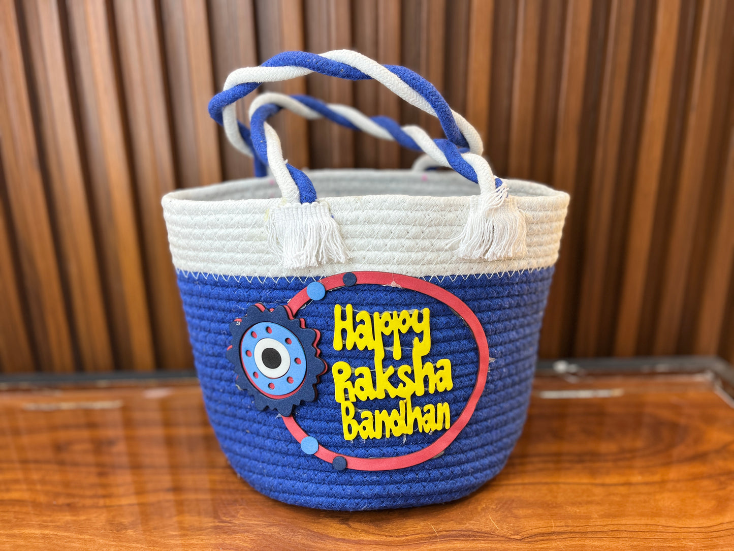 Festive Raksha Bandhan Woven Gift Basket